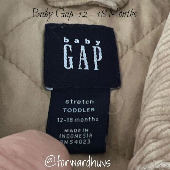 Baby Gap Tan Corduroy Pea Coat - 12-18 Months - Picture 6 of 7